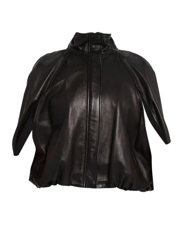 SIMKHAI Jada Nappa Leather Cape Jacket