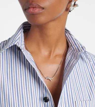 Bottega Veneta Knot sterling silver necklace | Thumbnail 4