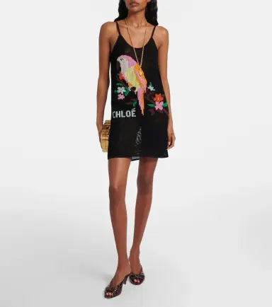 Chloé Chloé Embroidered cotton minidress | Thumbnail 2