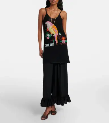 Chloé Chloé Embroidered cotton minidress | Thumbnail 3