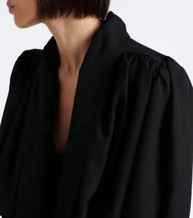 Chloé Chloé Gathered cropped faille jacket | Thumbnail 2 Chloé Chloé Gathered cropped faille jacket | Thumbnail 2