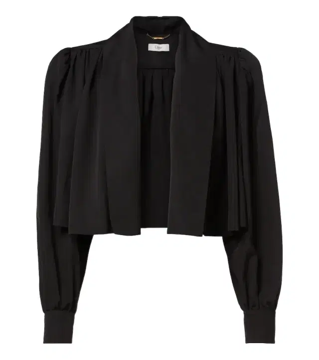 Chloe Chloé Gathered cropped faille jacket