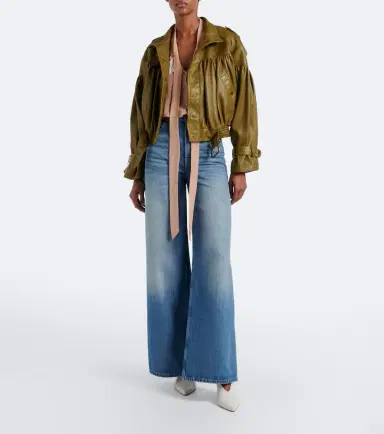 Chloé Chloé Cropped leather jacket | Thumbnail 2