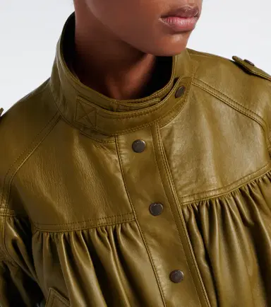 Chloé Chloé Cropped leather jacket | Thumbnail 3