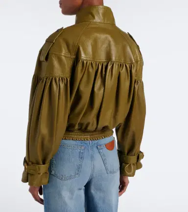Chloé Chloé Cropped leather jacket | Thumbnail 4