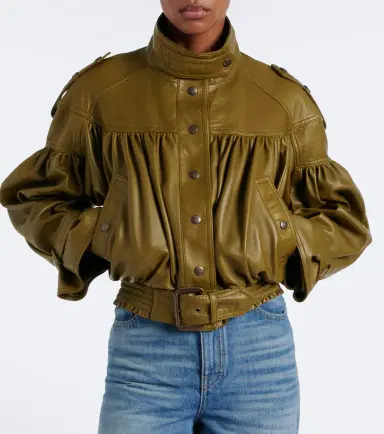 Chloé Chloé Cropped leather jacket | Thumbnail 6