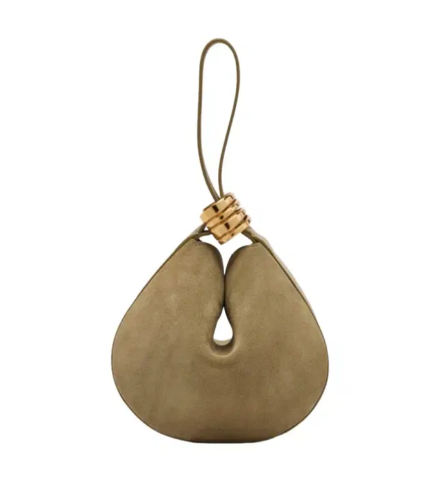 Amanu Zambia Ring Small suede top-handle bag