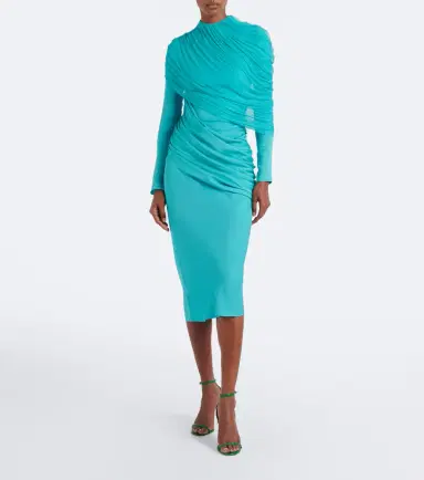 Christopher Esber Veil draped caped midi dress | Thumbnail 4 Christopher Esber Veil draped caped midi dress | Thumbnail 4