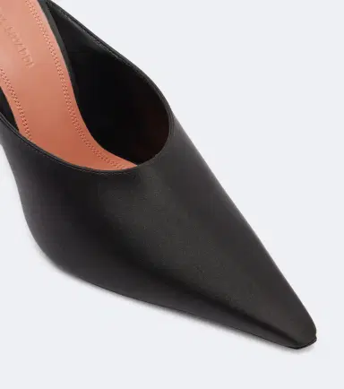 Amina Muaddi Felicia satin mules | Thumbnail 4 Amina Muaddi Felicia satin mules | Thumbnail 4