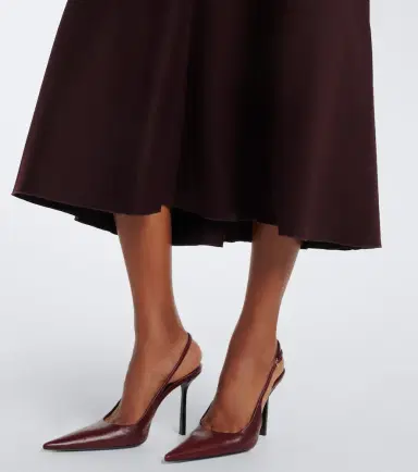 Victoria Beckham Bela gathered virgin wool midi dress | Thumbnail 5