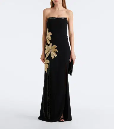 Costarellos Terrin embellished crêpe gown | Thumbnail 2 Costarellos Terrin embellished crêpe gown | Thumbnail 2