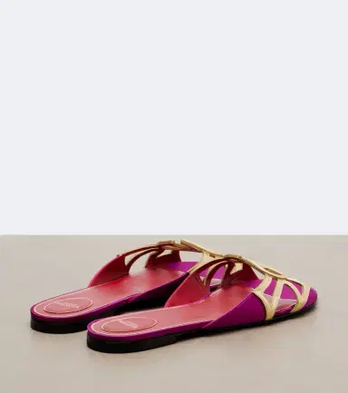 Valentino Garavani Wonderweb satin and leather slides | Thumbnail 2 Valentino Garavani Wonderweb satin and leather slides | Thumbnail 2