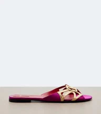 Valentino Garavani Wonderweb satin and leather slides | Thumbnail 4 Valentino Garavani Wonderweb satin and leather slides | Thumbnail 4