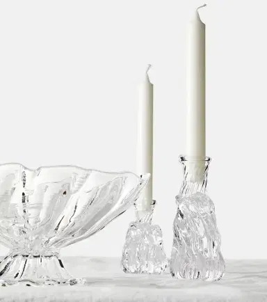 Alexander Kirkeby Set of 2 crystal candle holders | Thumbnail 2