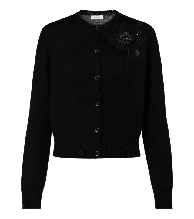 Beaded wool cardigan