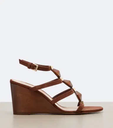 Gianvito Rossi Studded suede wedge sandals | Thumbnail 2 Gianvito Rossi Studded suede wedge sandals | Thumbnail 2