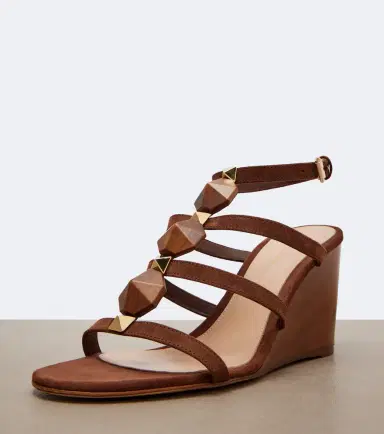 Gianvito Rossi Studded suede wedge sandals | Thumbnail 3 Gianvito Rossi Studded suede wedge sandals | Thumbnail 3