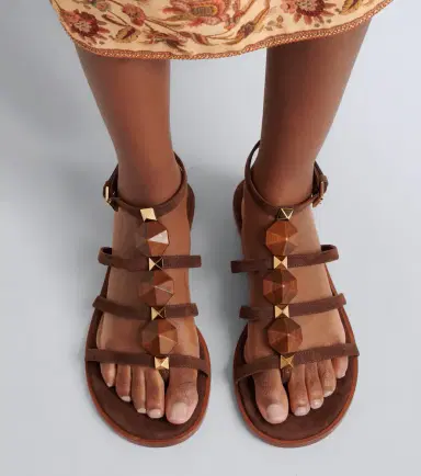 Gianvito Rossi Studded suede thong sandals | Thumbnail 5 Gianvito Rossi Studded suede thong sandals | Thumbnail 5