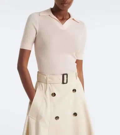 Burberry EKD ribbed-knit cashmere polo shirt | Thumbnail 5