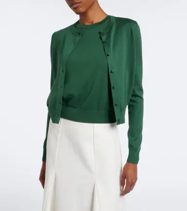 Carolina Herrera Silk and cotton cardigan | Thumbnail 4 Carolina Herrera Silk and cotton cardigan | Thumbnail 4