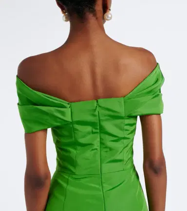 Carolina Herrera Off-shoulder silk faille cocktail dress | Thumbnail 5