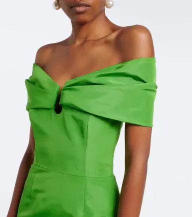 Carolina Herrera Off-shoulder silk faille cocktail dress | Thumbnail 7