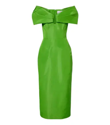 Carolina Herrera Off-shoulder silk faille cocktail dress | Thumbnail 1