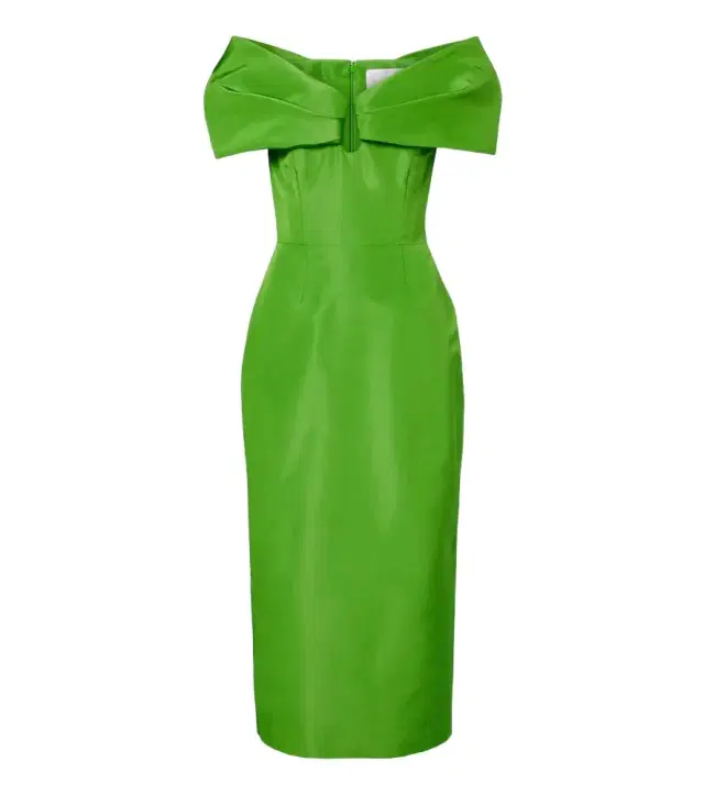 Off-shoulder silk faille cocktail dress