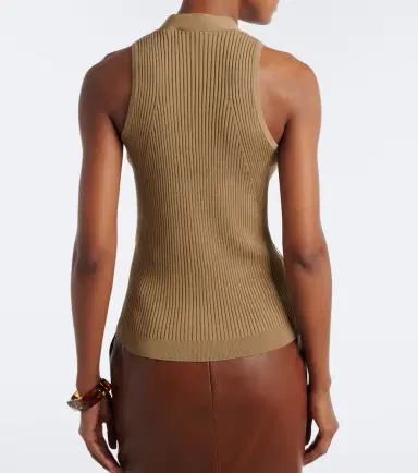 Max Mara Ribbed knit cotton-blend top | Thumbnail 2 Max Mara Ribbed knit cotton-blend top | Thumbnail 2