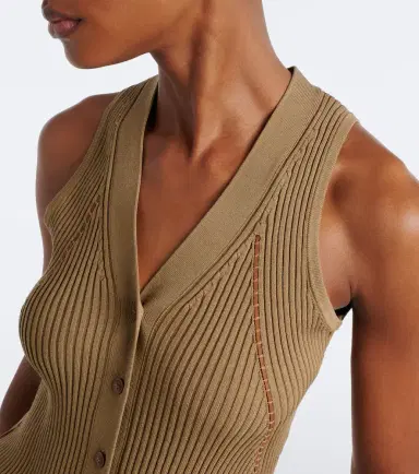 Max Mara Ribbed knit cotton-blend top | Thumbnail 5 Max Mara Ribbed knit cotton-blend top | Thumbnail 5