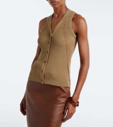 Max Mara Ribbed knit cotton-blend top | Thumbnail 6 Max Mara Ribbed knit cotton-blend top | Thumbnail 6