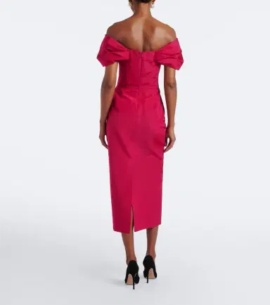 Carolina Herrera Off-shoulder silk faille cocktail dress | Thumbnail 4