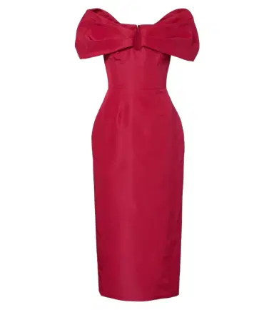 Carolina Herrera Off-shoulder silk faille cocktail dress | Thumbnail 1