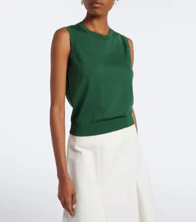 Carolina Herrera Silk and cotton tank top | Thumbnail 2