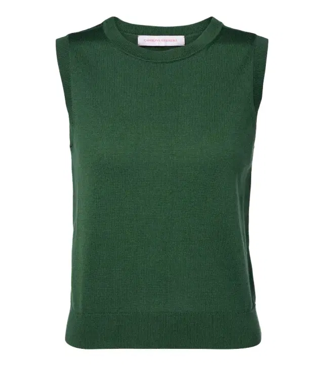 Carolina Herrera Silk and cotton tank top