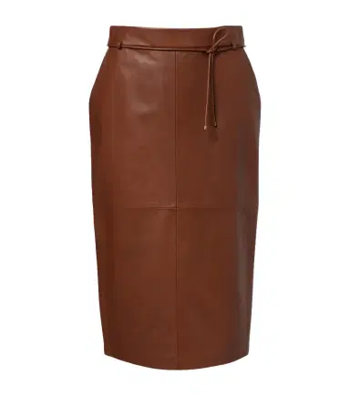 Max Mara Leather midi skirt | Thumbnail 1