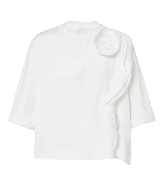 Max Mara Floral-appliqué cotton jersey T-shirt