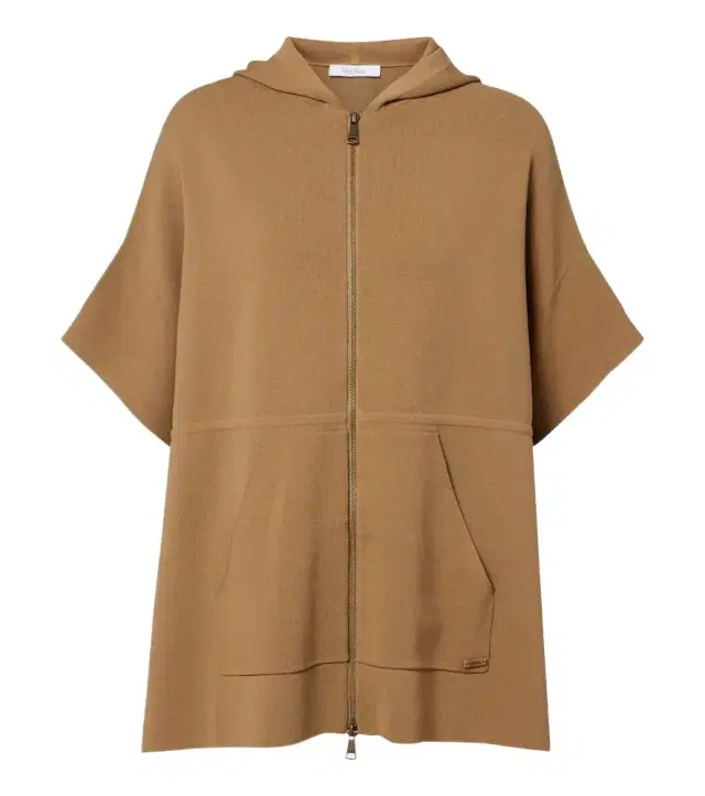 Max Mara Hooded knitted poncho