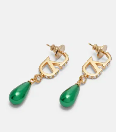 Valentino VLogo Swarovski-embellished earrings | Thumbnail 2