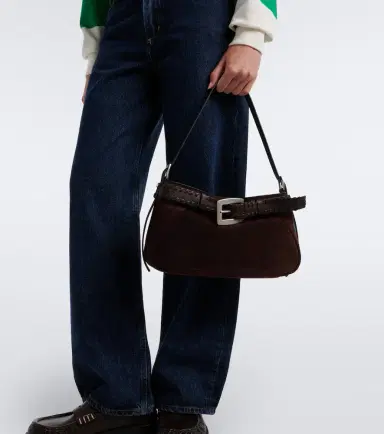 Staud Brooklyn Small suede shoulder bag | Thumbnail 4 Staud Brooklyn Small suede shoulder bag | Thumbnail 4