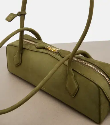 Alaia Alaïa Le Teckel Medium suede shoulder bag | Thumbnail 3 Alaia Alaïa Le Teckel Medium suede shoulder bag | Thumbnail 3