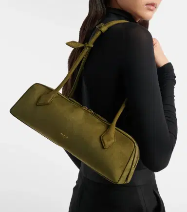 Alaia Alaïa Le Teckel Medium suede shoulder bag | Thumbnail 6 Alaia Alaïa Le Teckel Medium suede shoulder bag | Thumbnail 6