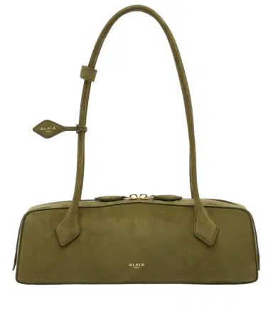 Alaia Alaïa Le Teckel Medium suede shoulder bag | Thumbnail 1 Alaia Alaïa Le Teckel Medium suede shoulder bag | Thumbnail 1