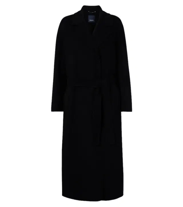 Virgin wool wrap coat