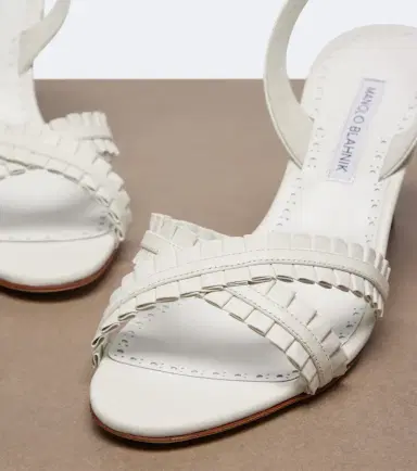 Manolo Blahnik Volusan leather slingback sandals | Thumbnail 3