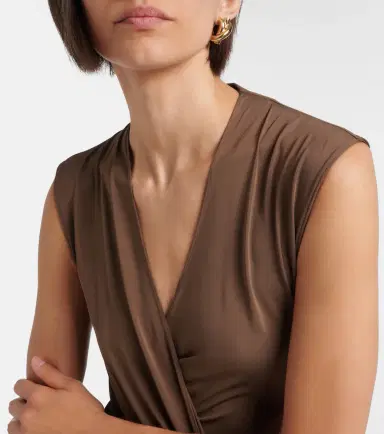 Ferragamo Draped gathered jersey minidress | Thumbnail 3