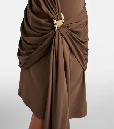 Ferragamo Draped gathered jersey minidress | Thumbnail 5