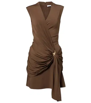 Ferragamo Draped gathered jersey minidress | Thumbnail 1