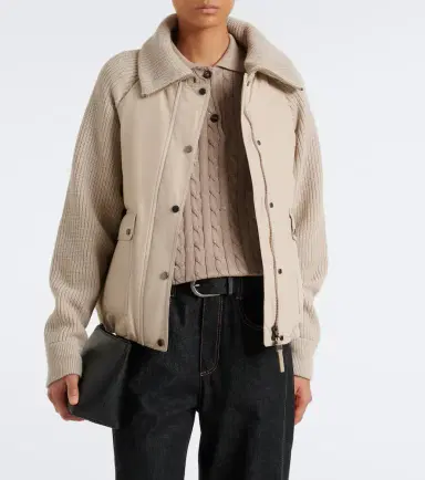 Brunello Cucinelli Wool, cashmere, and silk down jacket | Thumbnail 6 Brunello Cucinelli Wool, cashmere, and silk down jacket | Thumbnail 6