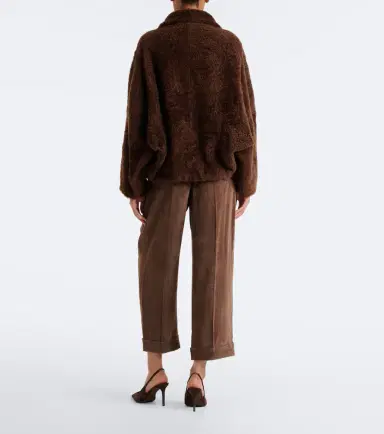 Brunello Cucinelli Pleated velvet straight pants | Thumbnail 5 Brunello Cucinelli Pleated velvet straight pants | Thumbnail 5